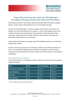 Infos zu Tagungen - Bavaria VIP & Event Service