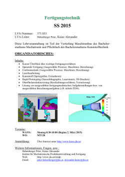 Dieses Praktikum dient als Einstieg in ein modernes 3D
