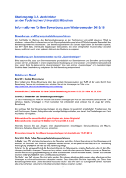 Informationen zum Eignungsfeststellungsverfahren