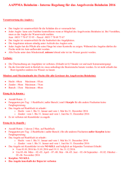 Internes Gesetz f&uuml;r Angelverein Beinheim 2011