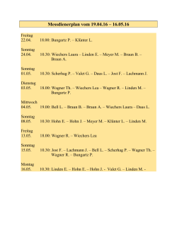 Messdienerplan 19.04.2016
