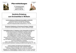 Herzliche Einladung zum Kirchweihfest in Wirtheim