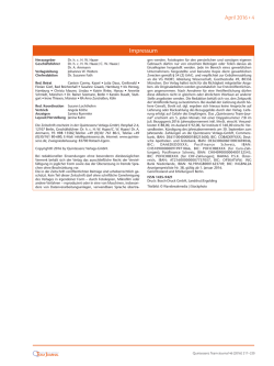 Imprint - Quintessenz Team-Journal