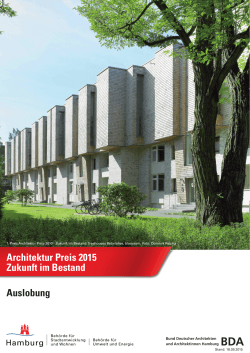 Auslobung Architektur Preis 2015 Zukunft im Bestand - BDA