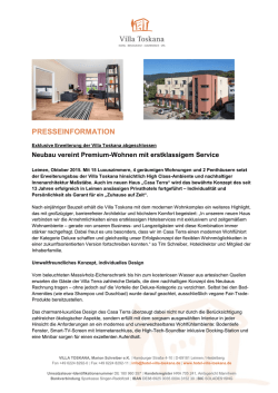 Info&acute;s zur Villa Toskana