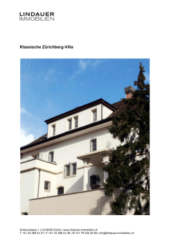 Klassische Zürichberg-Villa - Lindauer