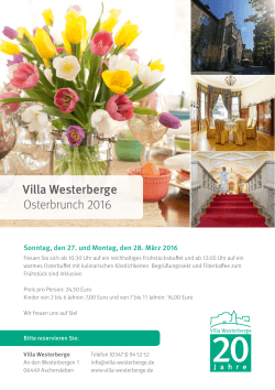 Villa Westerberge Osterbrunch