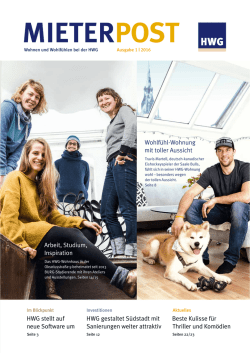 Mieterpost 01/2016 - HWG Hallesche Wohnungsgesellschaft mbH