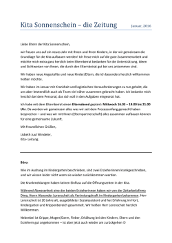 Die Zeitung Kita Sonnenschein