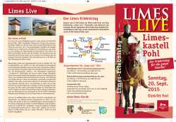 Flyer mit Lageplan und Programm zu Limes Live 2015