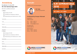 kjr seminartage 2016 - Kreisjugendring Erlangen