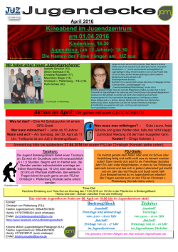 Jugendecke f&uuml;r April - Gemeinde Breiteng&uuml;&szlig;bach