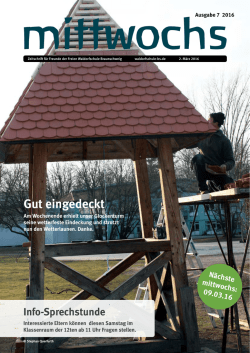 Gut eingedeckt - Waldorfschule Braunschweig