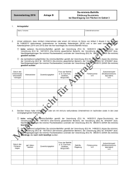 Sammelantrag 2016 Anlage B De-minimis