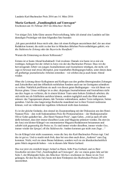 Maria Gerhard: „Familienglück auf Umwegen“