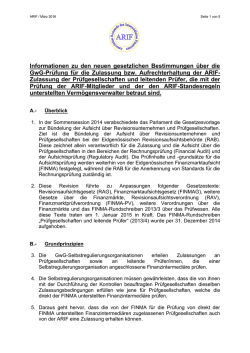 Informationen zu den neuen gesetzlichen Bestimmungen