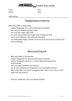 Tätigkeitsbeschreibung - fes