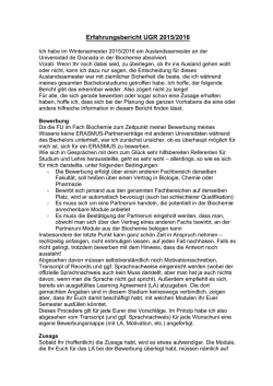 Granada 1516: Felix Goerdeler - Fachbereich Biologie, Chemie