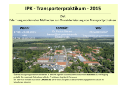 IPK - Transporterpraktikum - 2015 - Fachbereich Biologie der Uni