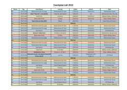 Eventplan Juli 2015