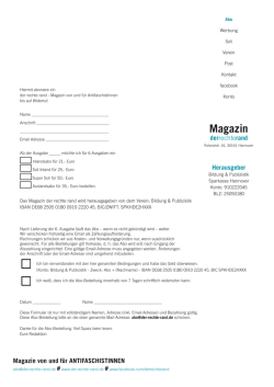 Magazin - Der Rechte Rand