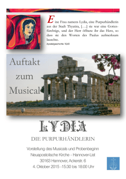 Broschüre zum Musical - NAK in Mitteldeutschland