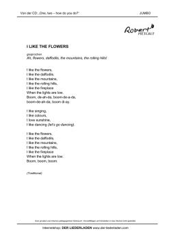 I like the flowers