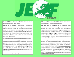 We are JEF (Young European Federalists) Flensburg and we would