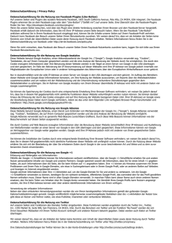 Datenschutzerklärung / Privacy Policy