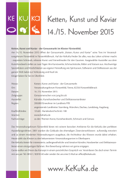 Ketten, Kunst und Kaviar 14./15. November 2015 www.KeKuKa.de