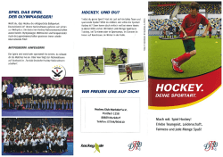 HOCKEY. UND DU? SPIEL DAS SPIEL