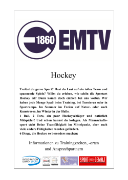 aktueller Hockey-Flyer EMTV