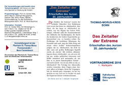 Thomas-Morus-Kreis Bonn: Vortragsreihe 1. Halbjahr 2016
