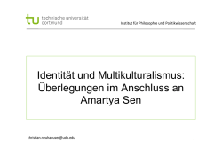 Identit&auml;t und Multikulturalismus: &Uuml;berlegungen im Anschluss an
