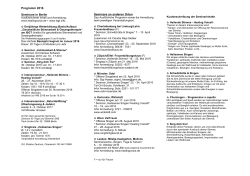 Programm 2016 Seminare in Berlin Seminare an anderen Orten