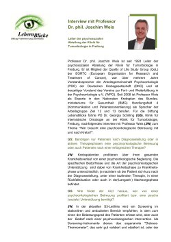 2015-06 Interview Prof. Joachim Weis