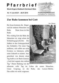 Pfarrbrief Block-Engers-Gladbach-Heimbach