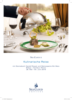 Gourmetreise mit Sternekoch Harald Rssel und Weinexperte Nik Weis