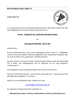 Volkslauf 2015 - BCK Heimbach