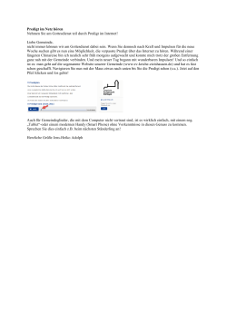 Anleitung zur Predigt im Netz hören
