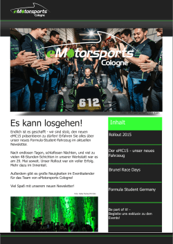 Es kann losgehen! - eMotorsports Cologne