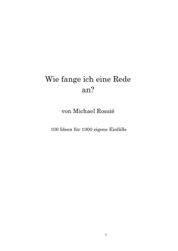 100 Anf&auml;nge f&uuml;r eine Rede
