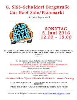 Car boot sale - Schuldorf Bergstraße