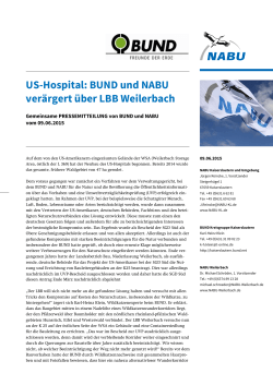 US-Hospital: BUND und NABU verärgert über LBB Weilerbach