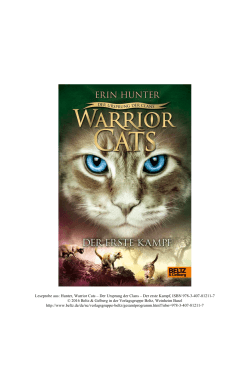 WARRIOR CATS – Der Ursprung der Clans – Der erste Kampf