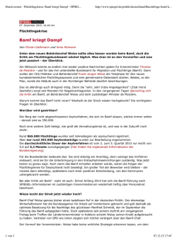 Druckversion - Fl&uuml;chtlingskrise: Bamf kriegt Dampf