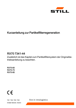 Kurzanleitung zur Partikelfilterregeneration RX70 7341-44