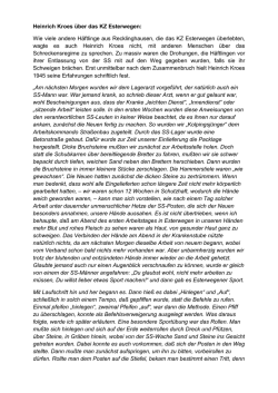 Heinrich Kroes &uuml;ber das KZ Esterwegen
