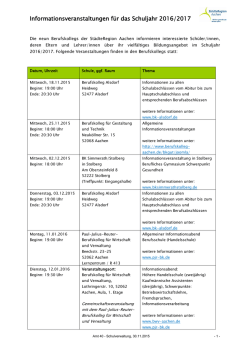 Infoveranstaltungen_.. - bei den Berufskollegs der StädteRegion