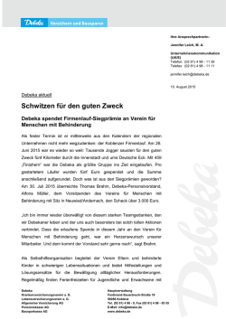 Schwitzen f&uuml;r den guten Zweck